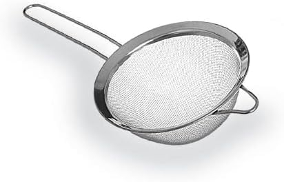 BRICOMIRAS - Colador de Cocina de Acero Inoxidable Multiuso | Malla Fina Duradera | Fácil Limpieza, 22cm, Acero Inoxidable