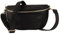 MIRROSI® Bauchtasche Damen, Made in Italy, Echtleder Umhängetasche Echtes Leder, Brusttasche, Crossbody Bag aus Echtem Leder, in 3 Größen erhältlich (Schwarz Goldner Reißverschluss) (Gr.M)