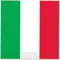 Lot de 100 serviettes de table en papier Motif drapeau italien Vert/blanc/rouge