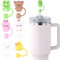 6pcs Straw Cover for Stanley Cup 30/40oz, 0.39in Silicone Straw Topper/Cap Lid Protector Simple Modern Straw Tips Animals Cloud Tumbler Cup Accessories for Stanley Cup(Mixed Colors)