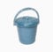 Plastic Bucket with Lid Handle Small Large Storage Bucket Bin Container Measures (Pastel Blue, 5L), B09TTG8W22