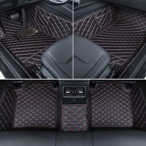 ZNQRY Custom Auto Fußmatten für Mitsubishi ASX 2020 2021 2022 2023 2024 All Inclusive Automatten Bodenmatte Wasserdicht Allwetterschutz Liners Matten Zubehör,BlackRed