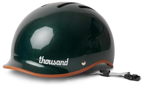Casque de vélo adulte Thousand Heritage – Casque unisexe ventilé avec système antivol PopLock – Idéal pour le vélo ou le skateboard, pour hommes et femmes – Heritage 2.0 British Racing Green, taille S