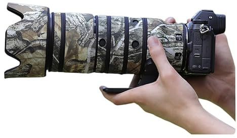 CHASING BIRDS Manteau de protection imperméable camouflage pour objectif Nikon Z 100-400 mm f/4.5-5.6 VR S étanche (camouflage arbre jaune)