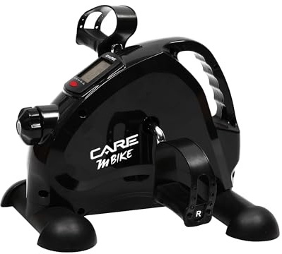Care Fitness - Mini-Tretlager – M Bike – Care – ergonomisches Format – kompakt 3,5 kg – Intensität verstellbar – digitales Display – rutschfeste Pedale – Gurte enthalten für mehr Stabilität