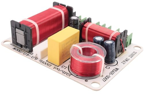 Giilayky Frequenzsplitter für Lautsprecher, 3 Wege, 300 W, Frequenzsplitter für HiFi-Kreuzfilter, für die Änderung von Lautsprechern zu Hause, Basteln