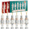 THE TWIDDLERS - Set 6 Schiaccianoci in Legno Argento 10cm - Decorazioni Natalizie da Appendere, Design Tradizionale - Soldatini con Parti Mobili per Albero di Natale