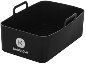 Padella in silicone con manici, 19,5 x 13 x 7, colore nero