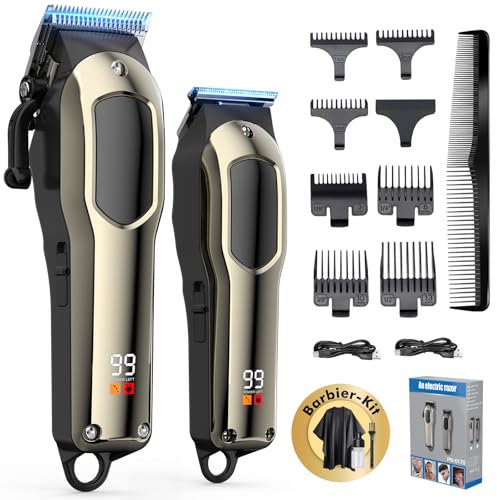 Singphere Maquina de Cortar Pelo Hombre - Cortapelos Hombre Profesional con 7 Peines Guía, Recargable, Pantalla LED - Kit de Maquina Cortar Pelo para Hombre y Familia