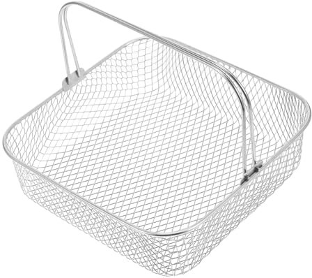Ciieeo Panier Friteuse À Air Carré Inoxydable Avec Poignée Accessoire Multifonction Pour Friture De Snacks Et Cuisson Saine