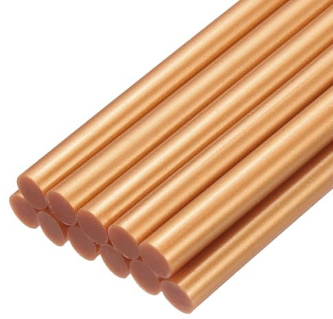 sourcing map Mini Hot Glue Sticks for Glue Gun 7mm x 100mm Metallic Gold 12pcs