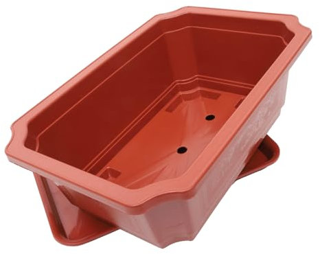 DECOMELODY Maceta Bonsai Ovalada Grande con Bandeja Contenedor Duradero para Jardinería y Cultivo De Plantas para Decoración De Interiores y Exteriores