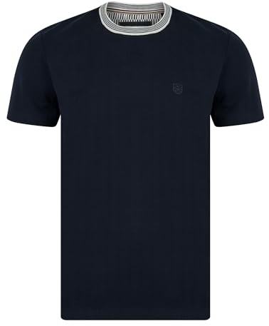 Kensington Eastside Men's 'Windmill' Stretch Cotton Pique Striped Crew Neck Ringer T-Shirt