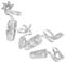 Happyyami Diamond Silver Ring Women Nail Tips Rhinestone Alloy Ring for Home Manicure Art