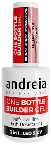 Andreia Professional Gel Builder Construction Triphasic 3 en 1 LED et UV (Nude Pink)