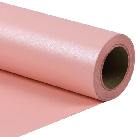 BIOBROWN Geschenkpapier Rolle 43 cm x 10 m Rosa Perlmutt-Glanz Geschenkpapier in Einfarbig Ideal für Feiertage, Hochzeit, Valentinstag, Geburtstag & Taufe