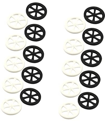 YARNOW 20 Stück Teiliges Kunststoff Spielzeugräder für DIY Modellbau Langlebige Elastische Kinderfahrzeugräder Robustes Material Ersatzteile für Spielautos und Bastelprojekte