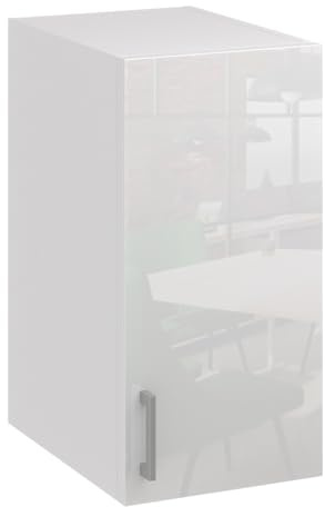 roe furniture Küchenhängeschrank 30 cm – Küchenoberschrank mit 1 Tür & 2 Regalfächern – Wandschrank für Küche, 30×60×31 cm – Hängeschrank aus Holzwerkstoff, melaminbeschichtet, Wandmontage