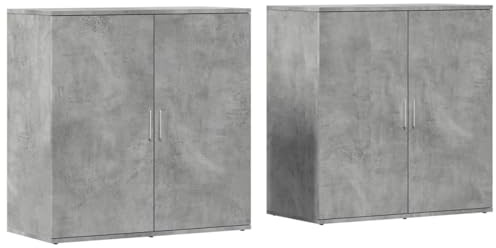 Gecheer Grey Modern Sideboard Cabinet with Sliding Doors - Rectangular Storage for Living Room Sideboard Model3276605