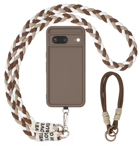AICISINGN Coque de protection pour Google Pixel 7 - Avec bande et bracelet - Coque de protection avec cordon de suspension - En TPU souple - Pour Google Pixel 7, 04