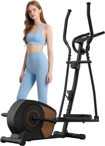Crosstrainer Für Zuhause, Aeriflo S100 Magnetischer Ellipsentrainer Mit Bluetooth & App, 16 Widerstandsstufen, LCD-Display & Transportrollen, Ultraleiser Crosstrainer Für Cardio-Training
