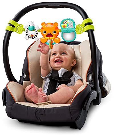 Bright Starts, Barre d'activité du Porte-bébé Musical à emporter, pour Les Nouveaux-nés et Les Plus âgés, Multicolore