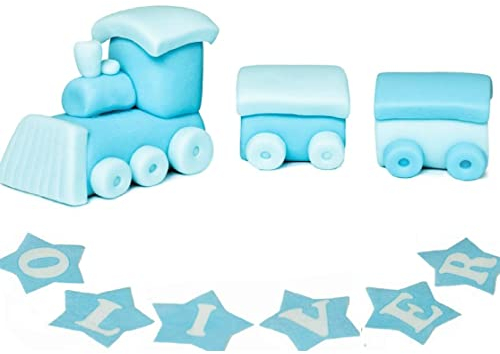 Train set Cake Topper Party Decoration Personalised Custom Name Fabulous Edible Icing Great for Kids Boy Girl 10 Year Old Easy To Use Icing Professional