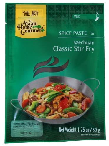 Asian Home Gourmet Szechuan Classic Stir Fry Spice Paste - 12 x 50g