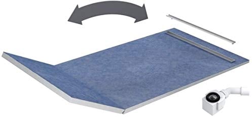 VBChome Duschelement 130+50x90x5/10,5cm PLATE Duschboard Extra Flach Beflisbar Duschrinne 3cm Abdeckung Ablauf SLIM LUX