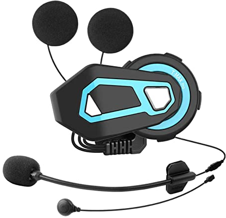 FreedConn TMAX Moto la Communication Système,Intercom Bluetooth,Moto oreillette Bluetooth,Range-1000M/2-6 Motards/Réduction de Bruit/HiFi/FM/Vocal AI/Partage de Musique,1 Unité