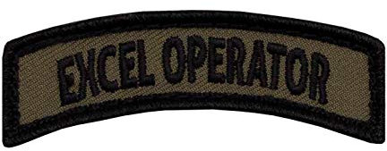 Café Viereck ® Bundeswehr Excel Operator Fun Patch Gestickt mit Klett – 7 cm x 1,8 cm