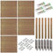 Sichtschutz Zaun Holz Berlin | Set mit Montagematerial & 5 Stk. Lamellenzaun 180x180cm & 6 Pfosten 9x9x190cm | 9,5m Gesamtbreite | Dichtzaun, Garten Sichtschutz, Holzzaun, Gartenzaun, Blickdicht
