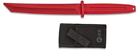 K25-32413 - Couteau d'entraînement en caoutchouc K25. Rouge - Outil pour la chasse, la pêche, le camping, l'extérieur, la survie et le bushcraft
