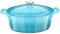 La Cuisine Enameled Cast Iron Oval Casserole Dish Dutch Oven Pot - 4.75 Litre 29CM - Matte Black Enamel Interior, Teal Enamel Exterior, Induction, Oven Safe