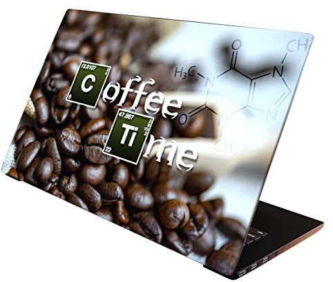 / Folie Sticker Aufkleber Skin Schutzfolie für Notebook Laptop/exklusives Design (Coffee, 13-14 zoll)