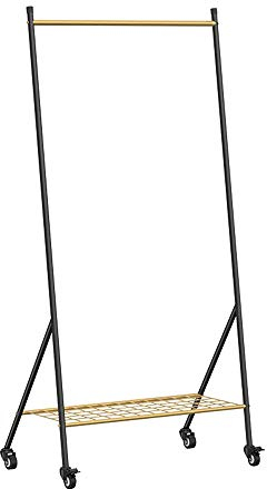 De Pie Perchero de Pie/Ruedas Planchar Colgar Ropa/Fácil Limpia/Moda/Negro / 80×40×160cm