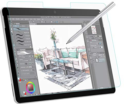 MoKo PET Matte Schutzfolie für Surface Go 4 2023 / Go 3 2021 / Go 2 2020 / Go 2018, Zeichnen und Skizzieren mit Surface Pen wie auf Papier, Blendschutzfolie für Microsoft Surface Go, Transparent
