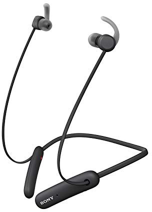 Sony WI-SP510 Wireless Bluetooth In-Ear Headphones (up to 15 Hours Battery Life, IPX5 Waterproof, Secure Fit, Neckband Style Black (Refurbished)