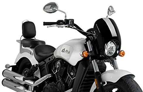 Customacces Verkleidungscheibe Modell Anarchy Schwarz für Indian Scout 15'-22', Indian Scout Bobber Sixty 16'-21', Indian Scout Sixty 16'-21', Indian Scout Bobber 18'-22