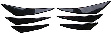 Topteng 6 stücke Universal Auto/Auto Front Bumper Flossen Spoiler Canards Refit Glanz schwarz