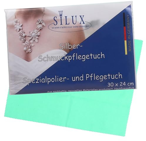 Silberputztuch 24 x 30 cm für Schmuck mit Silberputzmittel Ausführung Mittel Silbertuch für Schmuck