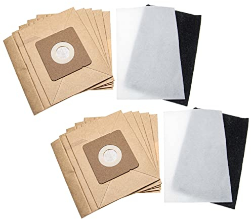 vhbw Lot de sacs (papier) + filtre avec 12 pièces remplacement pour Rowenta ZR003901 pour aspirateur