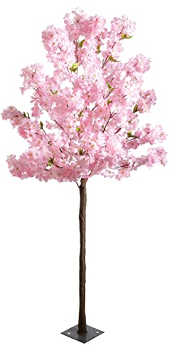 Kirschblüten-Kunstbaum 180 cm hoch rosa mit Standplatte Frühlingsdekoration Deko