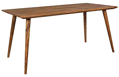 möbelando Esszimmertisch REPA 120 x 60 x 76 cm Sheesham rustikal Massiv-Holz | Design Landhaus Esstisch | Tisch für Esszimmer rechteckig | 4-6 Personen