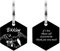 HooAMI Hundemarke mit Gravur,Hexagon Hundemarke Personalisiert Dog Tag mit Gravur Namensschilder Adressanhänger Hund für Hunde und Katzen