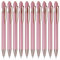 Cobee Kugelschreiber mit Stylusspitze, 10 Stück 1,0 mm 2 in 1 Roségold Einziehbarer Schwarze Tinte Metallstift Mittlere Spitze Schreibstift Stylus Pen für Touchscreens Schule Büro Geschenkartikel