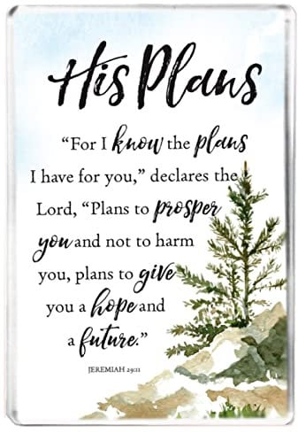 Bible Verse - Religious Christian Quote - Jeremiah 29:11 - Fridge Magnet - Spiritual Gift
