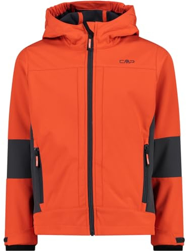 CMP - Kinderjacke mit fester Kapuze, Flame-Anthrazit, 176