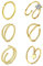 LAURITAMI 6stk Doppelter Nasenring Piercing Spirale Ring Dünn 0.8mm 6/8/10mm Nasenpiercing Nostril Hoop Lippe Ohrringe
