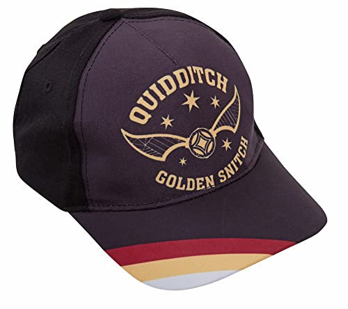 Harry Potter Baseballkappe Quidditch Sommer Schirmmütze Sonnenhut Verstellbarer Verschluss Sonnenhut für Kinder, Schwarz , 3-5 Jahre